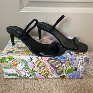 Jeffery Campbell black heel sandals